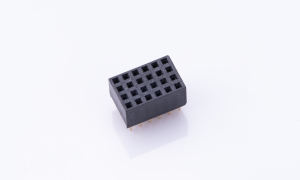 Female Header 2mm ,Four row ,24Circuits ,180° Vertical(DIP) ,1μ" ,PA6T