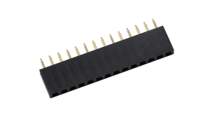 Female Header 2mm ,Single row ,14Circuits ,180° Vertical(DIP) ,1μ" ,PA6T