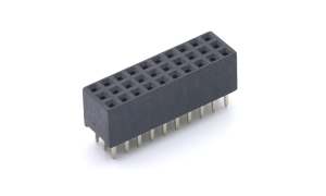 Female Header 2mm ,Three row ,30Circuits ,180° Vertical(DIP) ,Gold flash ,PA6T