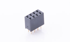 Female Header 2.54mm 180°Vertical Double row 8Circuits(DIP)(1μ'')