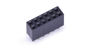 Female Header 2.54mm ,Double row ,12Circuits ,180° Vertical(DIP) ,PA6T