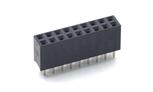 Female Header 2.54mm ,Double row ,18Circuits ,180° Vertical(DIP) ,PA6T