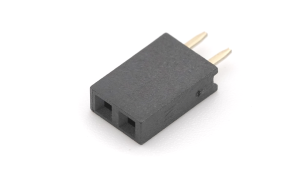 Female Header 2.54mm ,Single row ,2Circuits ,180° Vertical(DIP) ,PA6T