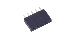 Female Header 2.54mm 180°Vertical Single row 5Circuits(DIP)(1μ'')