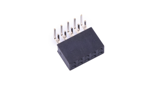 Female Header 2.54mm ,Double row ,10Circuits ,90° Angle(DIP) ,1μ" ,PA6T
