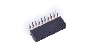 Female Header 2.54mm ,Double row ,20Circuits ,90° Angle(DIP) ,1μ" ,PA6T