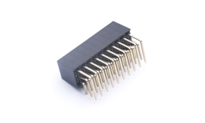 Female Header 2.54mm ,Three row ,30Circuits ,90° Angle(DIP) ,Gold flash ,PA6T
