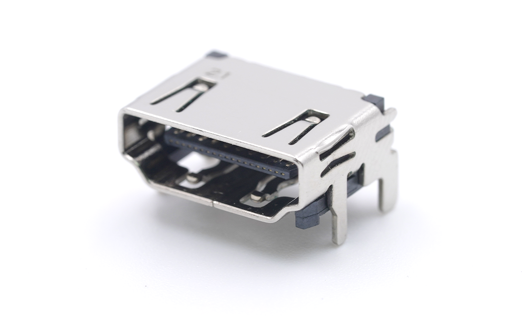 HDMI A-type 19Circuits ,FEMALE ,90° Angle(SMT)