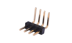 Pin Header 1mm ,Single row ,4Circuits ,90° Angle(DIP) ,1μ" ,PA6T