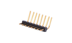 Pin Header 1mm ,Single row ,6Circuits ,100° Angle(DIP) ,1μ" ,PA6T