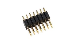 Pin Header 1.27mm ,Double row ,14Circuits ,180° Vertical(DIP) ,1μ" ,PA6T