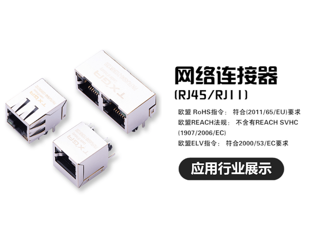 RJ45 network connector application industry