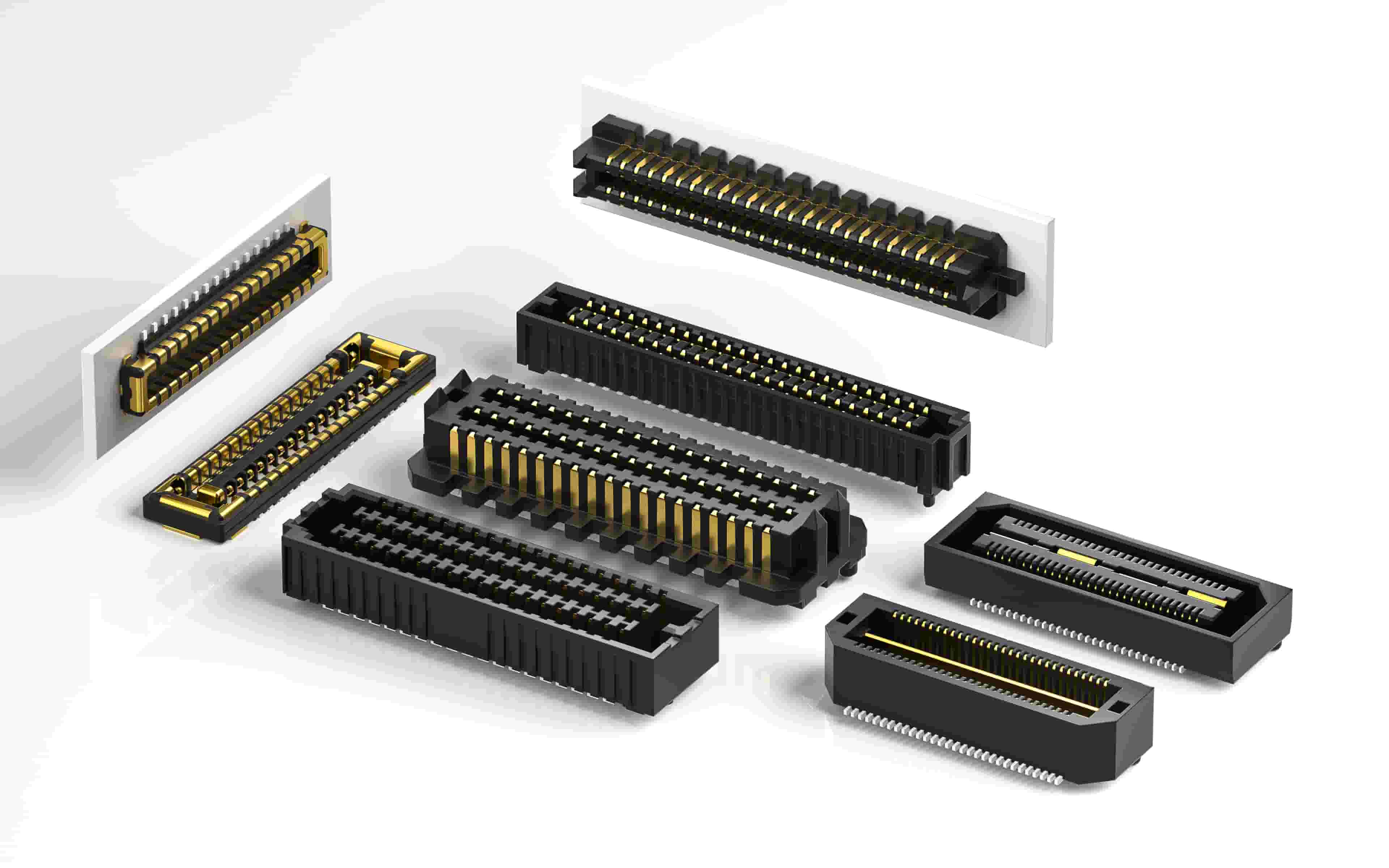 Board to board connectors are often used for connecting PCB boards, as their ultra short transmission distance almost eliminates concerns about transmission loss, making them the preferred choice for data interconnection between PCB boards.