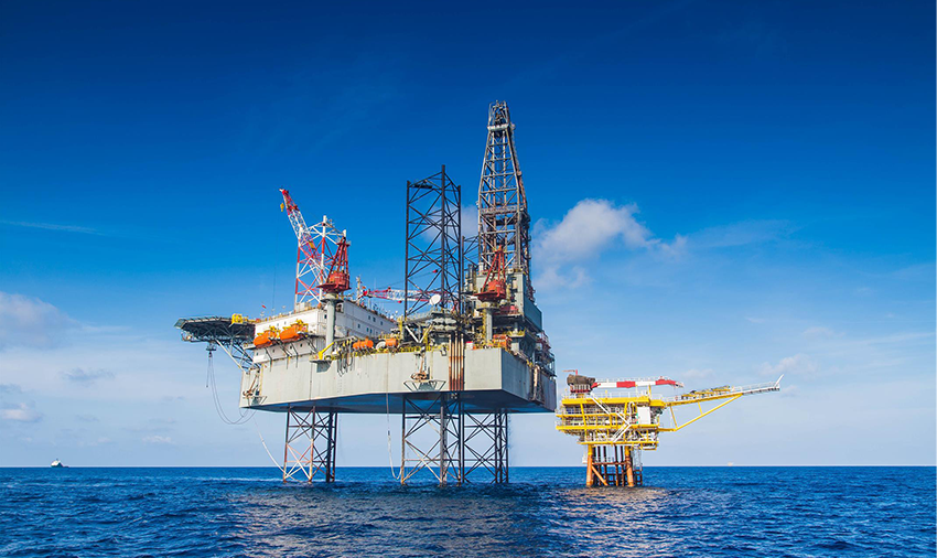 Offshore oil drilling and production
