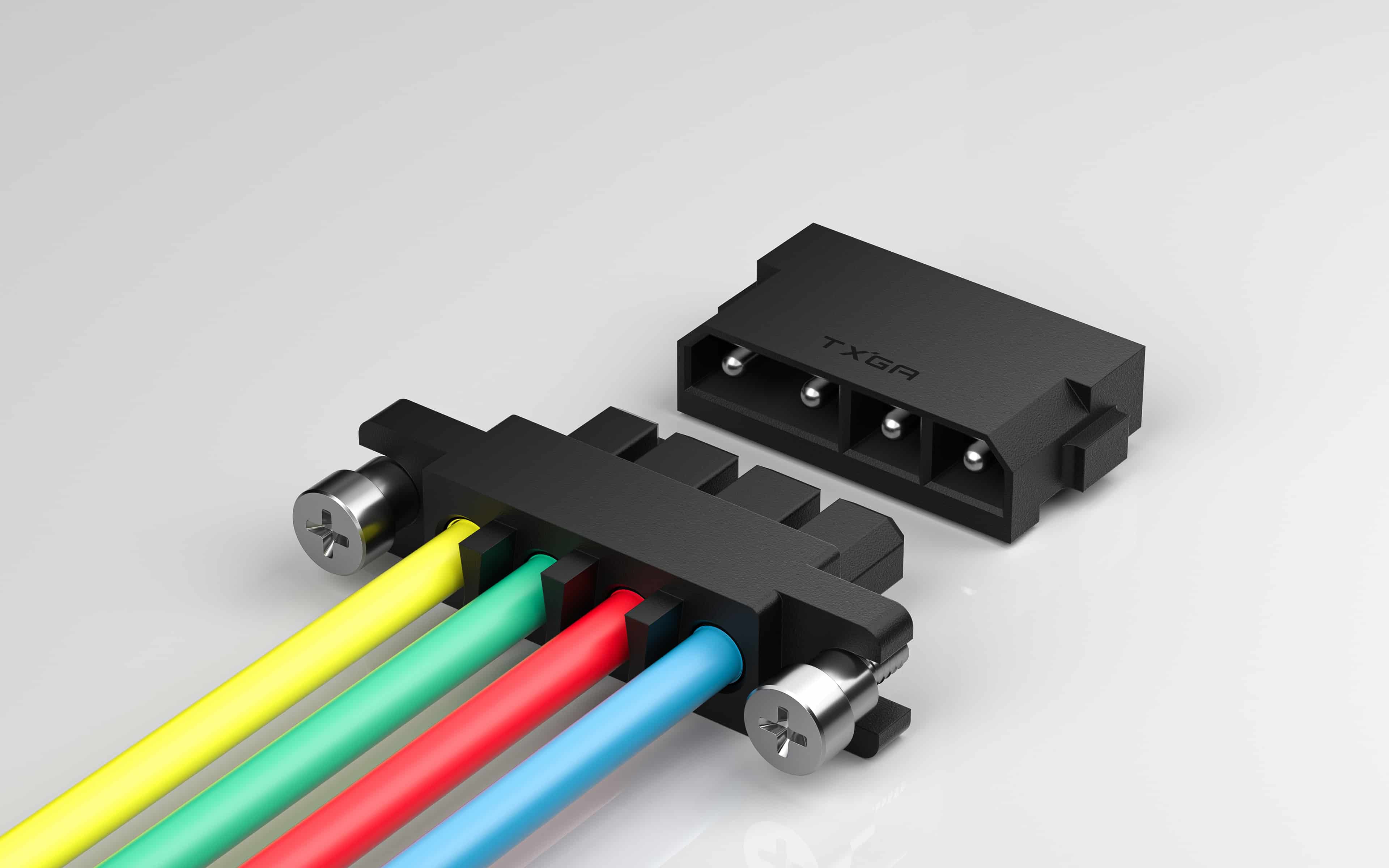 The TXGA charging station module power connector adopts an advanced crown spring structure, with a rated voltage of up to 1000V, a rated current of 75A, and a voltage resistance capability of up to 3000V