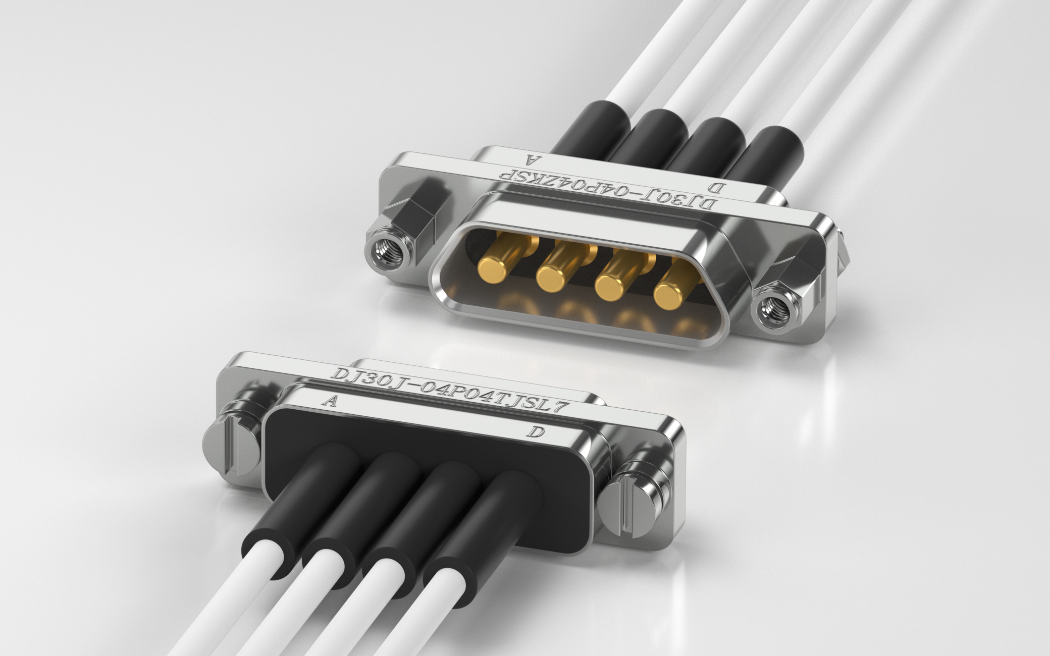The TXGA high current micro D-shaped connector adopts a 4P4 contact layout design, which can support 20A high current transmission and fully meet the needs of electrical equipment for high-power transmission.