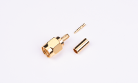 F00SMA-P50P0SSP-02  SMA ,Plug ,50Ohm ,pin ,180° Vertical ,Crimp