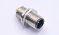 M12X1.0 male Socket  ,Pin ,180° Vertical ,Soldering ,