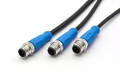 M12 CABLE  STRAIGHT  ENDED  UNSHIELED ,A-CODED ,3Circuits ,PLUG ,0° ,PUR ,2M