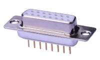 FDM1505-F0  Machined pin D-SUB 180°Vertical Female 15Circuits