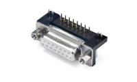 FDM1524-F0  Machined pin D-SUB 90°Angle Female 15Circuits