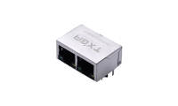 FRJ45015 RJ45 8P8C 90°Angle 2Ports 100Base-T(LED)