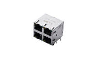 FRJ45023 RJ45  8P8C 90°Angle 4Ports(LED)