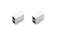 FRJ45035 RJ45 10P8C 90°Angle 2Ports 100Base-T (LED)