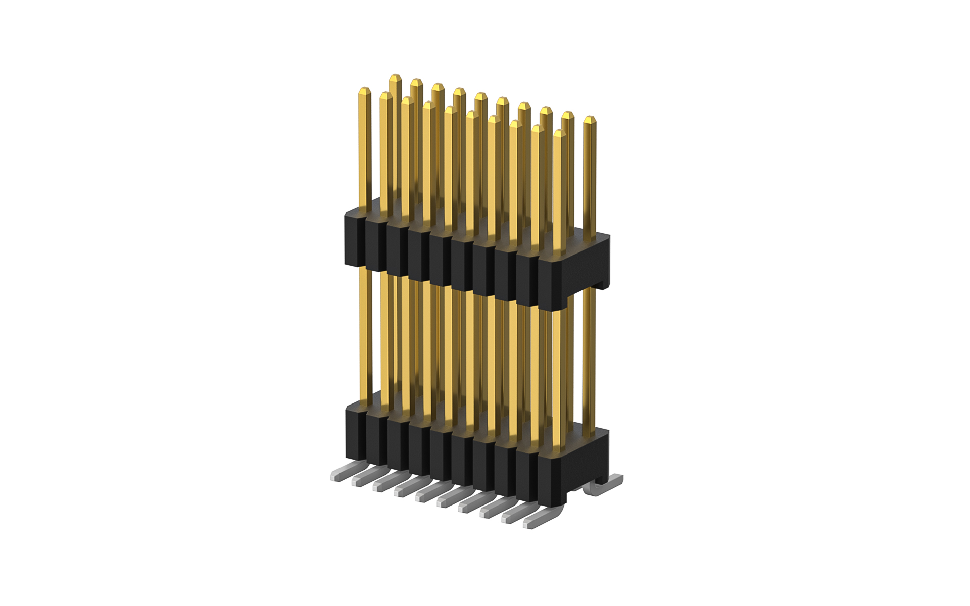Pin Header 1.27x2.54mm 180°Vertical Double row (SMT), Double